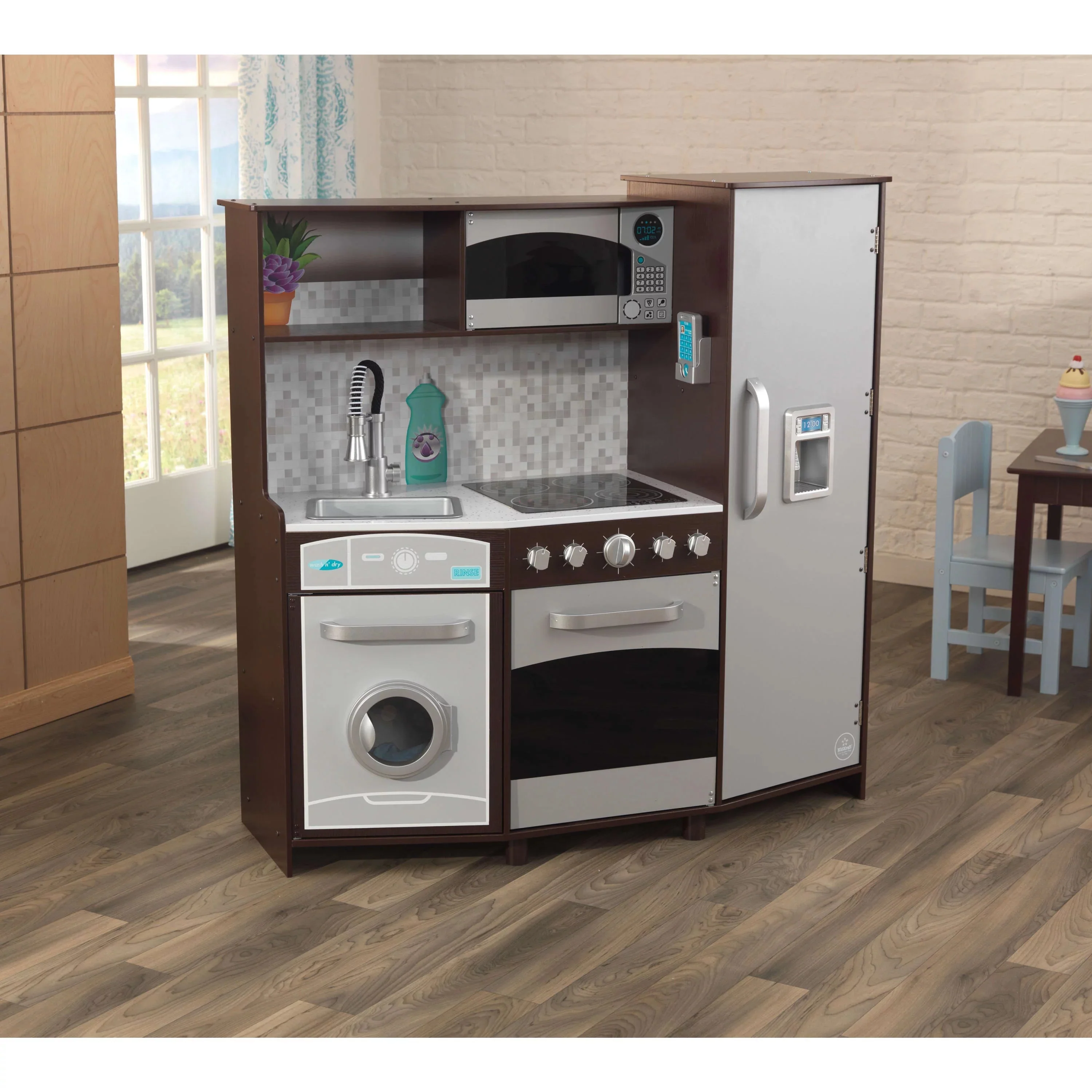 Cocina de Juego KidKraft Grande de Madera con Luces y Sonidos – Espresso