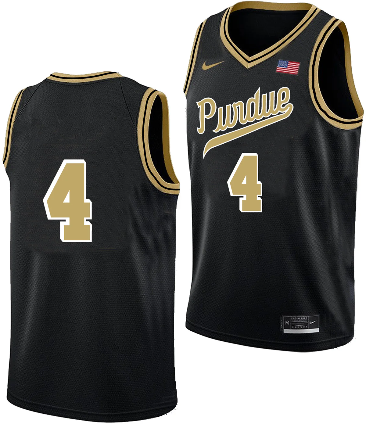Men's #4 Trey Kaufman-Renn Purdue Boilermakers College Basketball Jersey