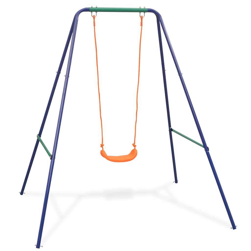 Columpio Individual Y Columpio Para Niños 2 En 1 Naranja Vidaxl