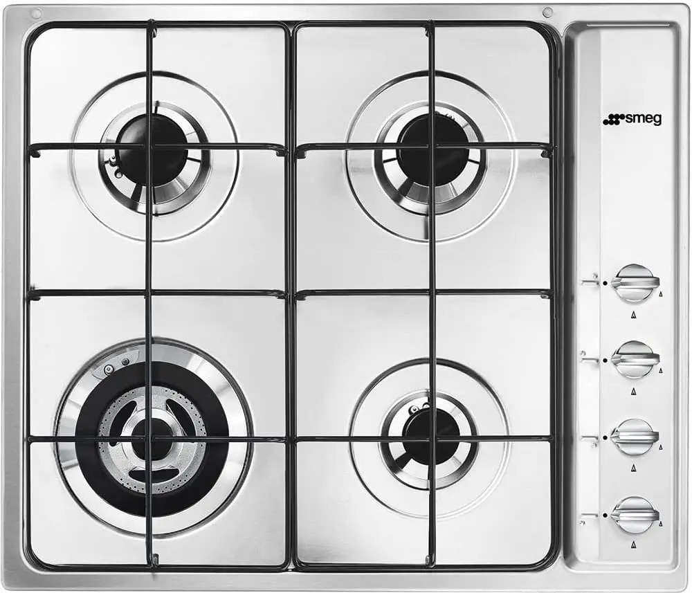 Placa de cocina Smeg gas Smeg SR64S SELEZIONE acero inoxidable, blanco