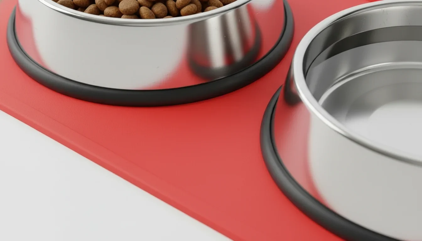 Portable Pet Feeding Mat, Foldable Waterproof Food Pad for Dogs & Cats