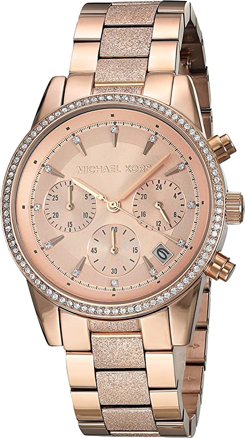 Michael Kors Ritz Chronograph Rose Gold Women's Watch - MK6598