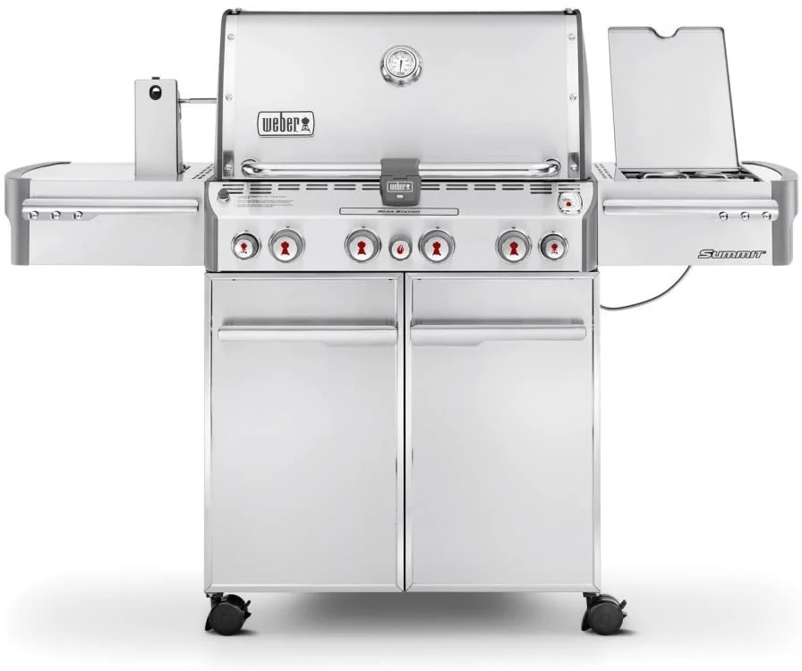 Weber 7170001 Summit S-470 4-Burner Liquid Propane Grill, Stainless Steel 580-Square Inch