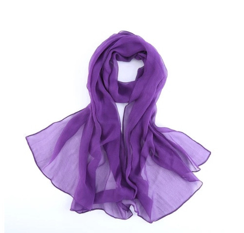 Purple Long Sheer Chiffon Scarf  21