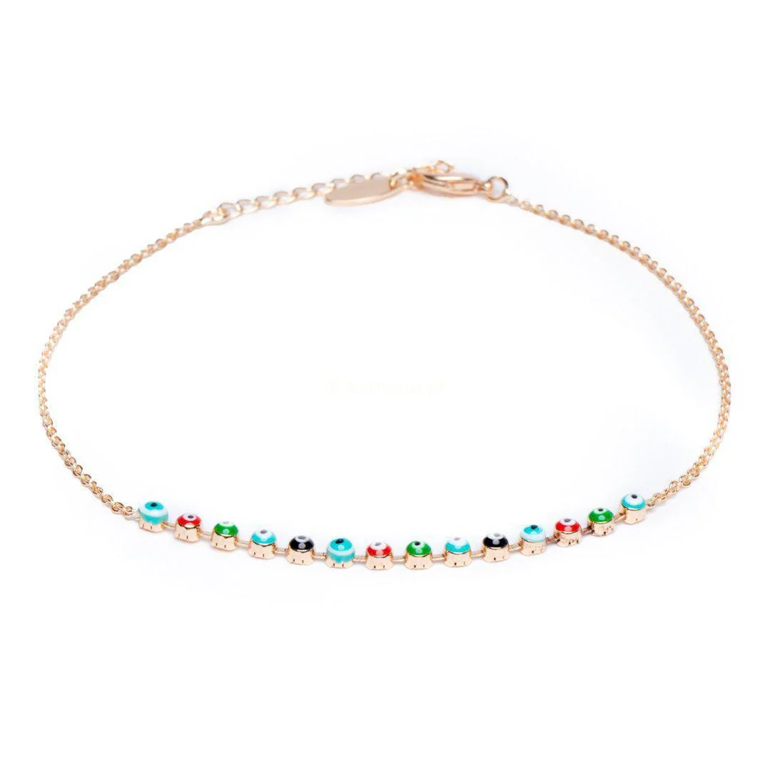 Enkelband Boos Oog - Nazar Enkelbandje - Multi Evil Eye - Bescherming