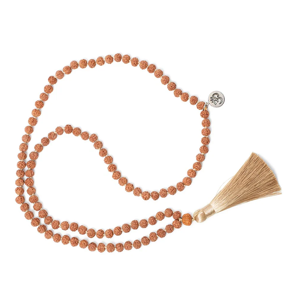 Rudraksha Mala Ketting - Rudraksha Zaadjes & Kwastje - Begrip
