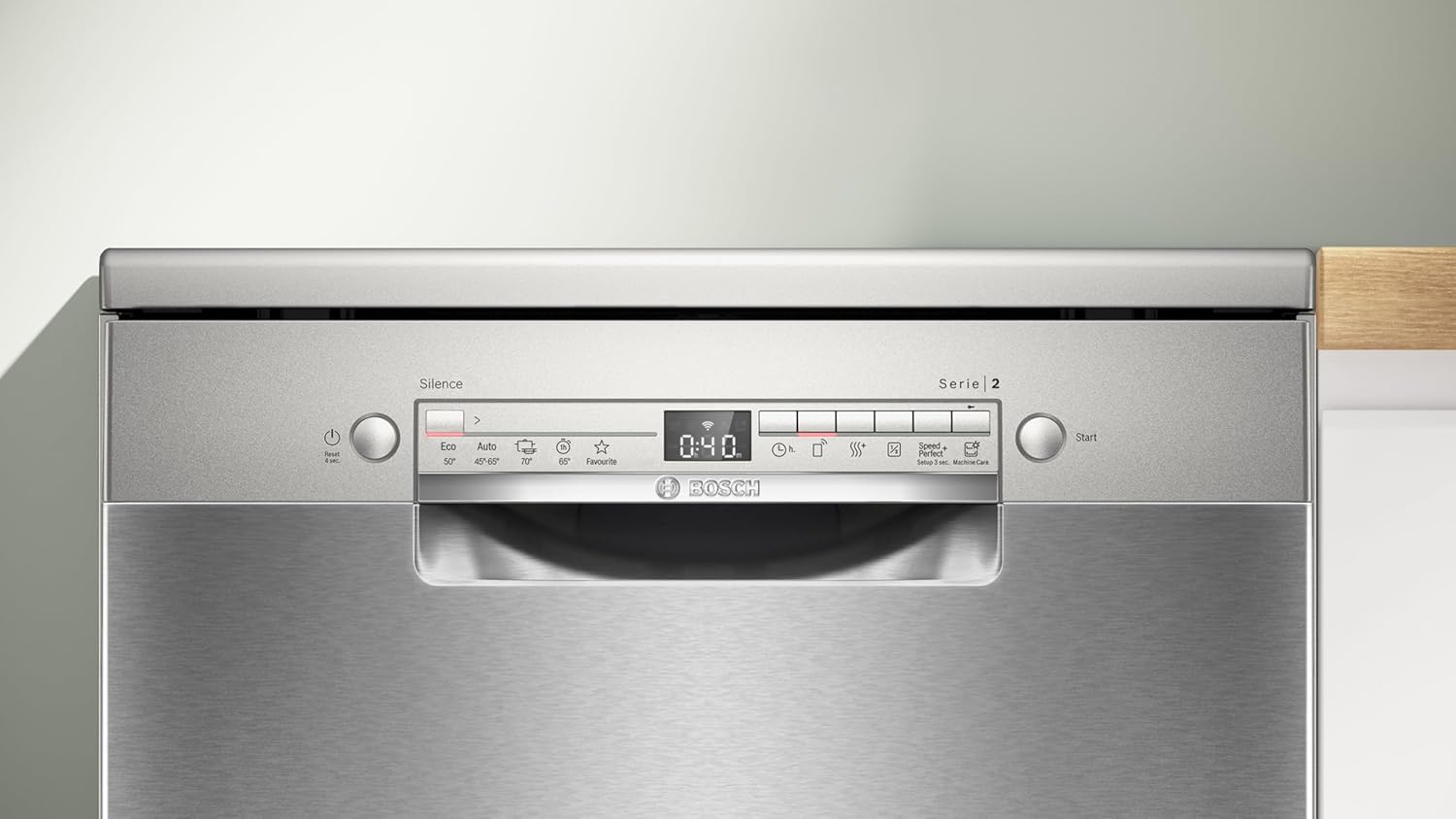Bosch - Dishwasher Free Installation, Series 2, 13 Service, 60 cm Wide, Home Connect, Extra Drying, Silent, Stainless Steel, SMS2HTI06E