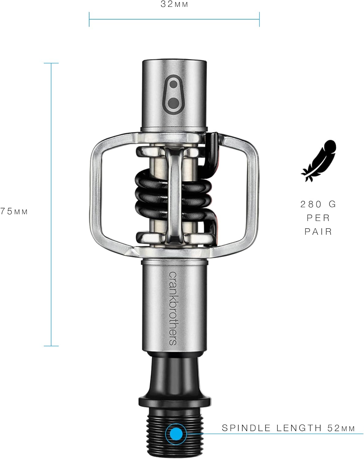 Crankbrothers Eggbeater 11 Titanium Road Bike Pedals, Gold, Lightweight, Unisex Adult