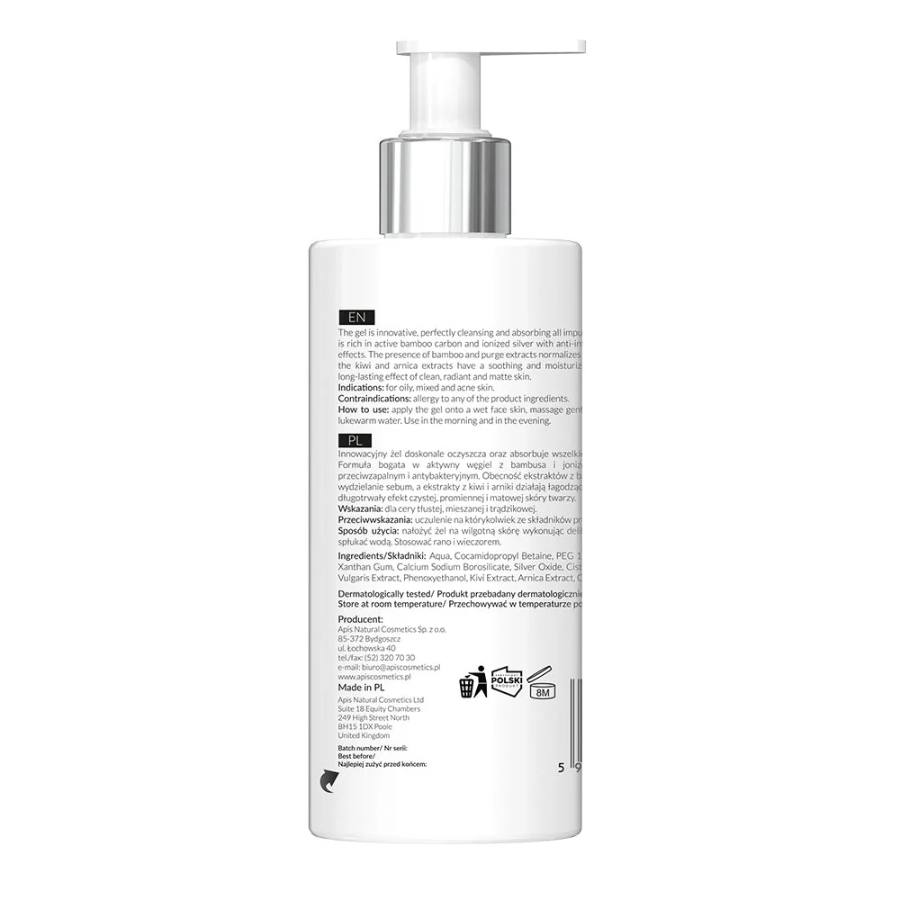 Apis Cleansing Face Wash Gel with Activated Charcoal | 300ml