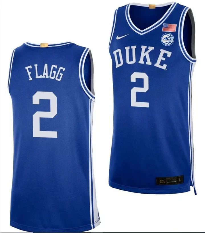 Men's #2 Cooper Flagg Duke Blue Devils College Basketball Jersey