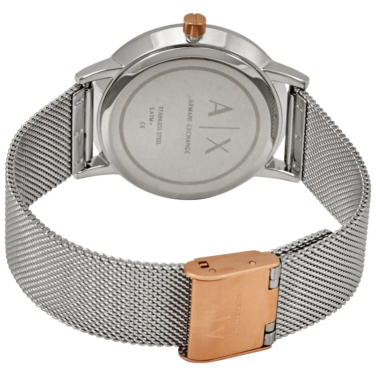 Armani Exchange Quartz White Dial Sliver Ladies Watch AX5537