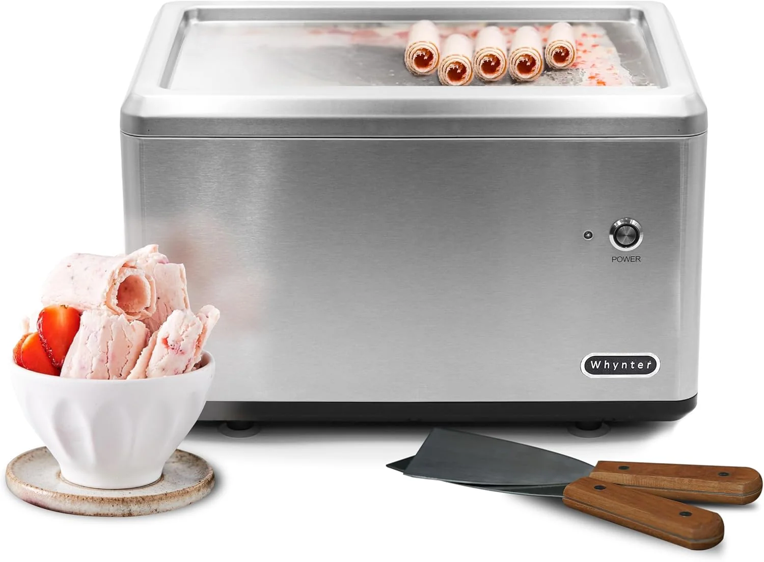 Whynter ICR-300SS 0.5-Quart Stainless Steel Rolled Ice Cream Maker With Compressor