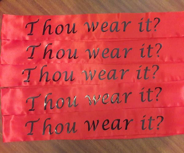 Custom Pageant Wedding Red Sashes Satin Quality  60