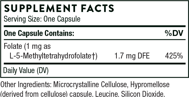 5-MTHF 60 capsules 1 milligram