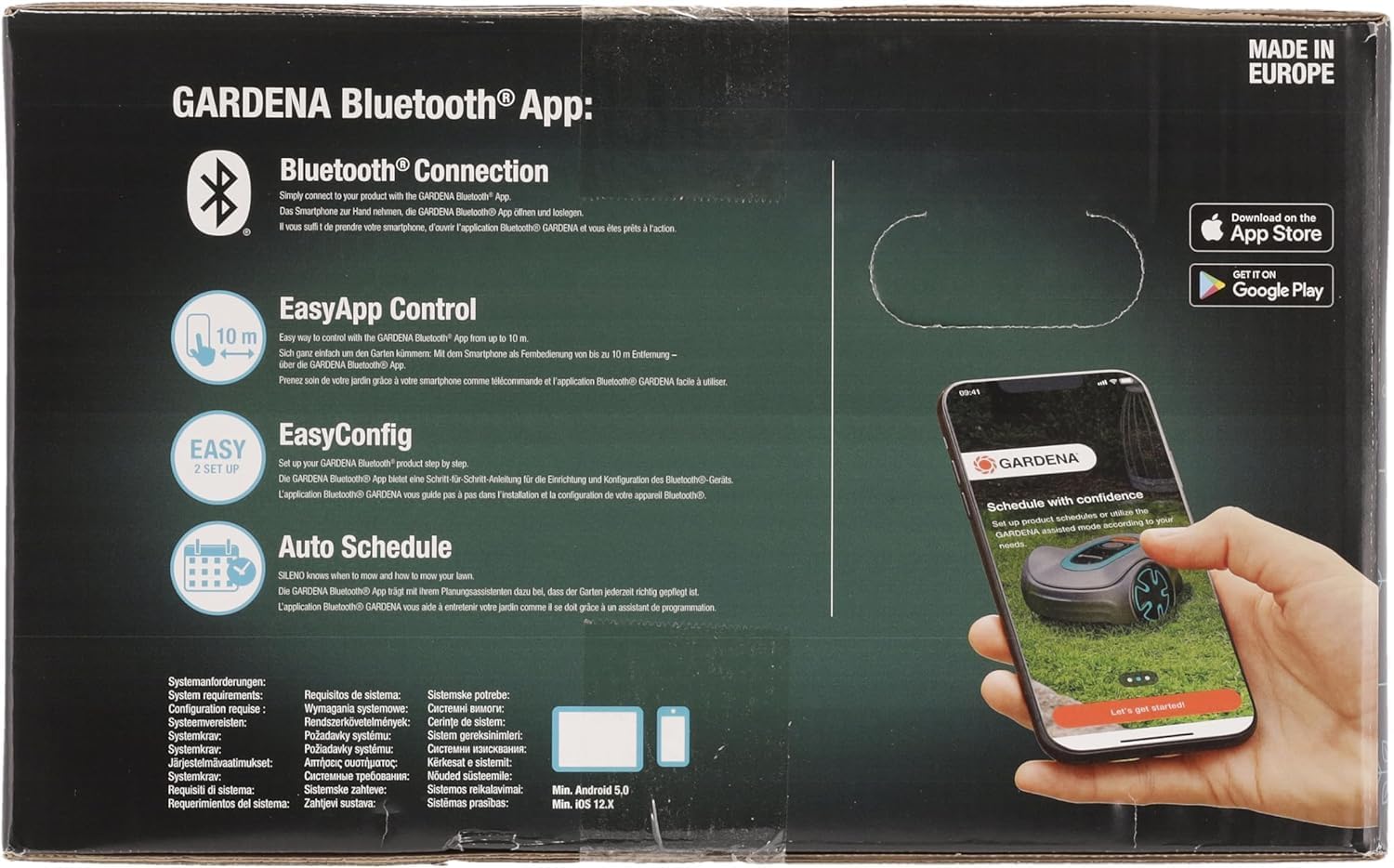 Gardena Mhroboter SILENO minimo 500 m: intelligenter Rasenmher mit optimaler Konnektivitt, mit Gardena Bluetooth App programmierbar, DE-Version (15202-20)