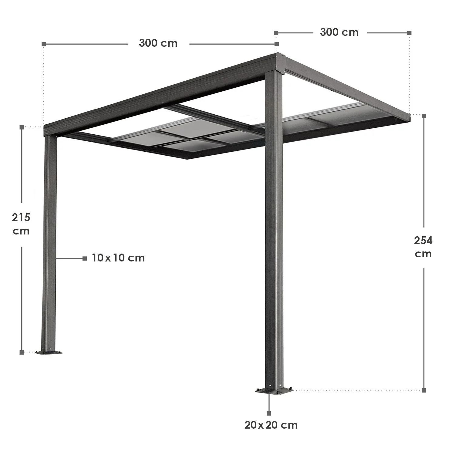 2025 Toldo para terraza Jakarta con paneles de policarbonato