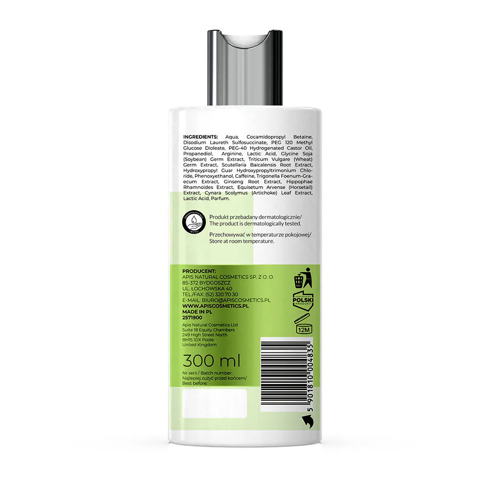 Apis Natural Solution Anti?Hair Loss Strengthening Shampoo | 300?ml