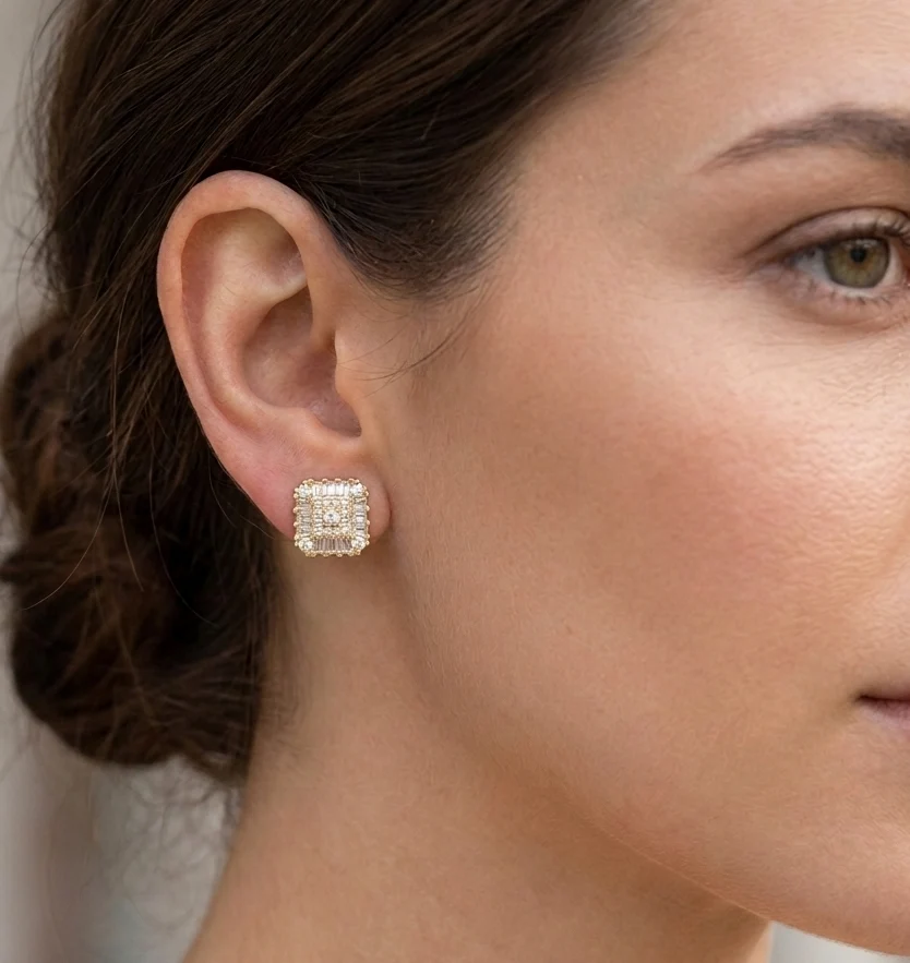 Big Daddy Iced Out Diamond Stud Earring 2.0