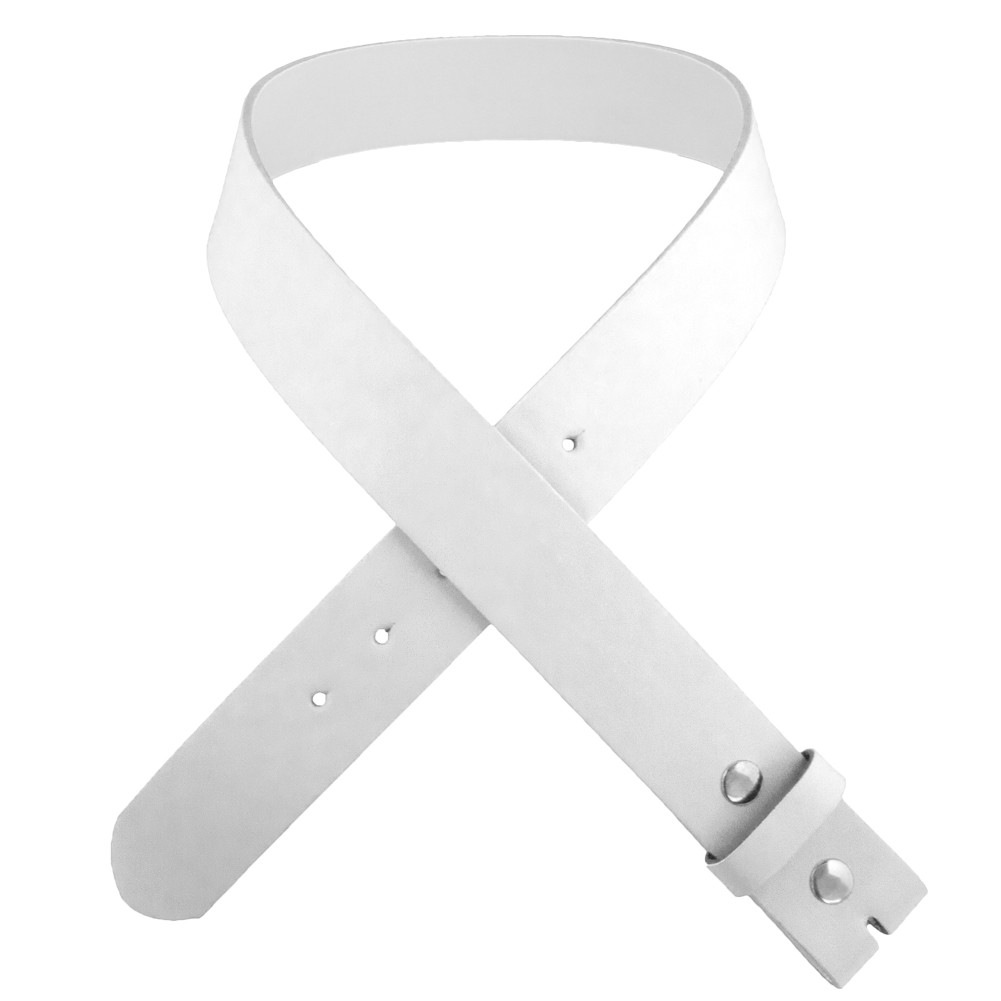 Wholesale White Belt For Buckles  |   Adult 12 PACK w/ FREE BUCKLES WS2388D