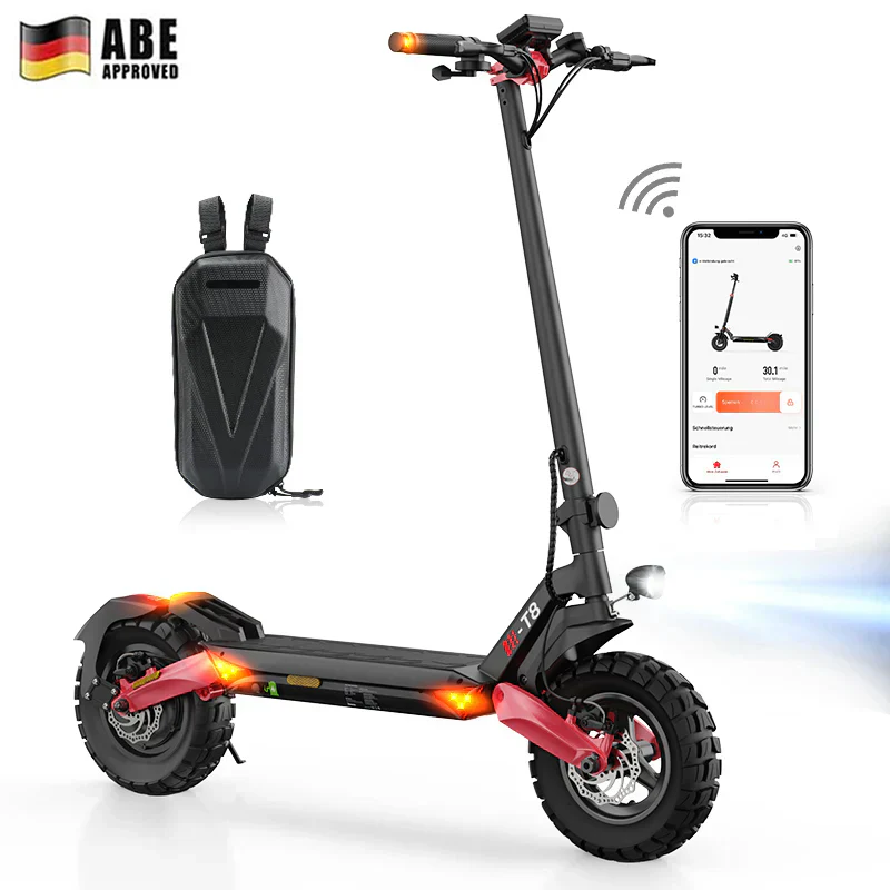 T8 Offroad-E-Scooter Mit Stra?enzulassung 1200W Motor 100KM Reichweite (ABE,eKFV)