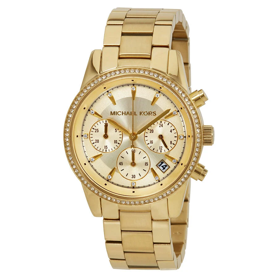 Michael Kors Ritz Chronograph Gold-Tone Women's Watch - MK6356
