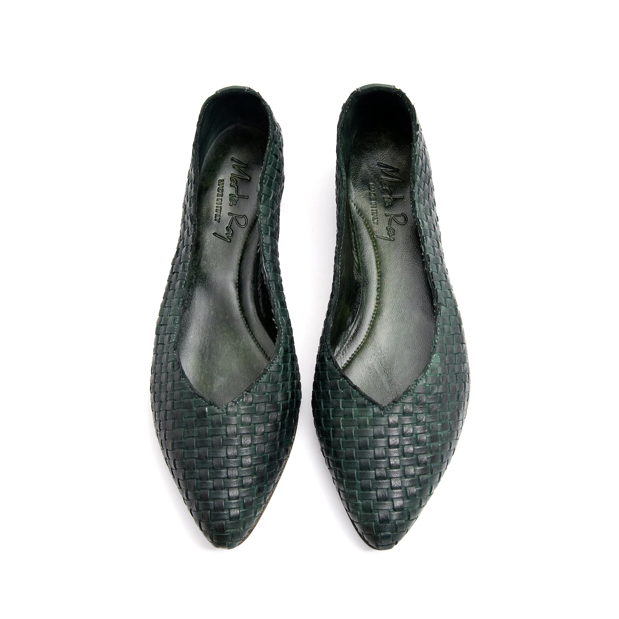 Ballerina Soshu intrecciato tinto verde amazzonia