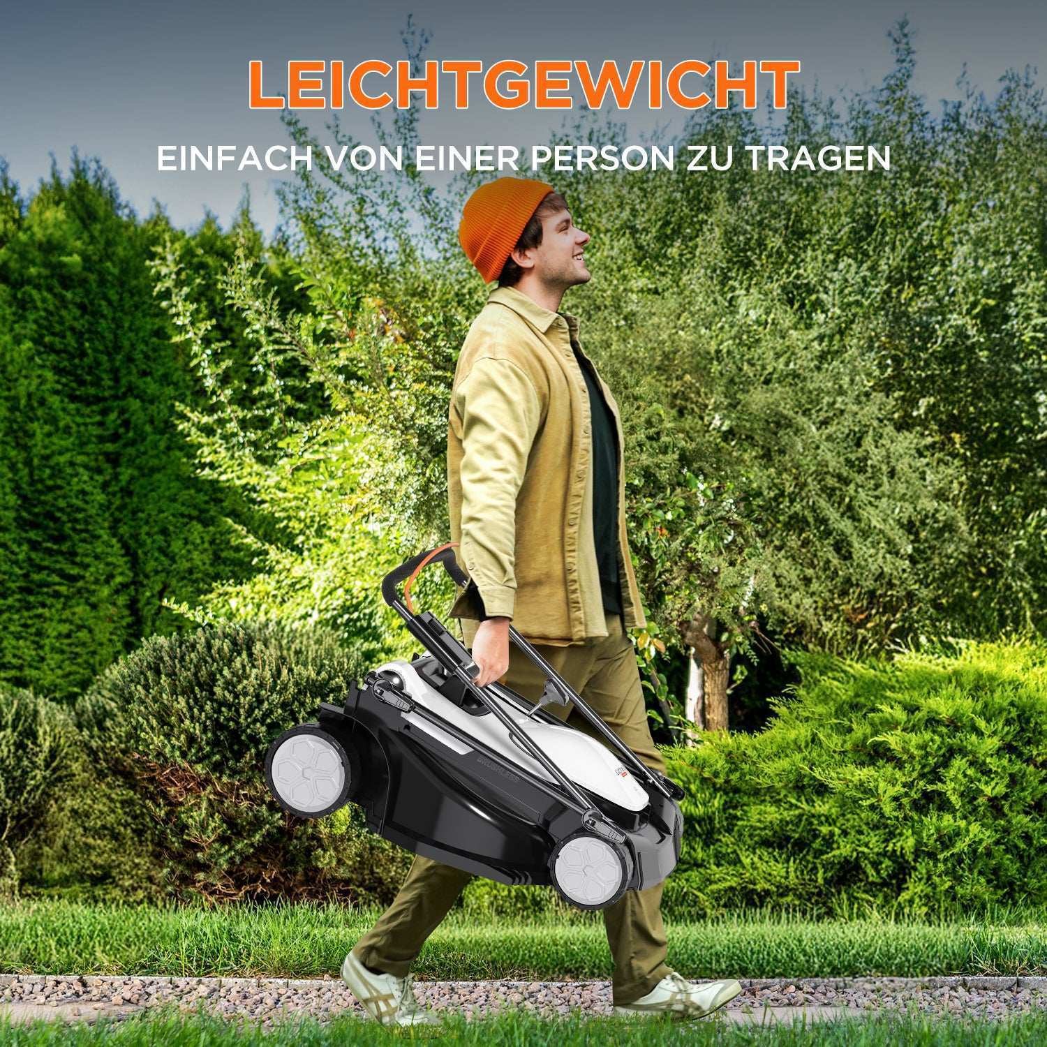 2025 Cortacésped inalámbrico U20 2 × 20V 43 cm brushless | Incluye 2 baterías de 4,0 Ah | Corte fácil hasta 500 m²