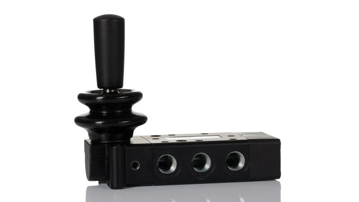 Norgren X3367702, Super X 5/3 manual valve, Black, Lever/Lever/Lever, COE, G1/4