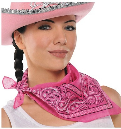 Pink Cowgirl Costume Bandana 22