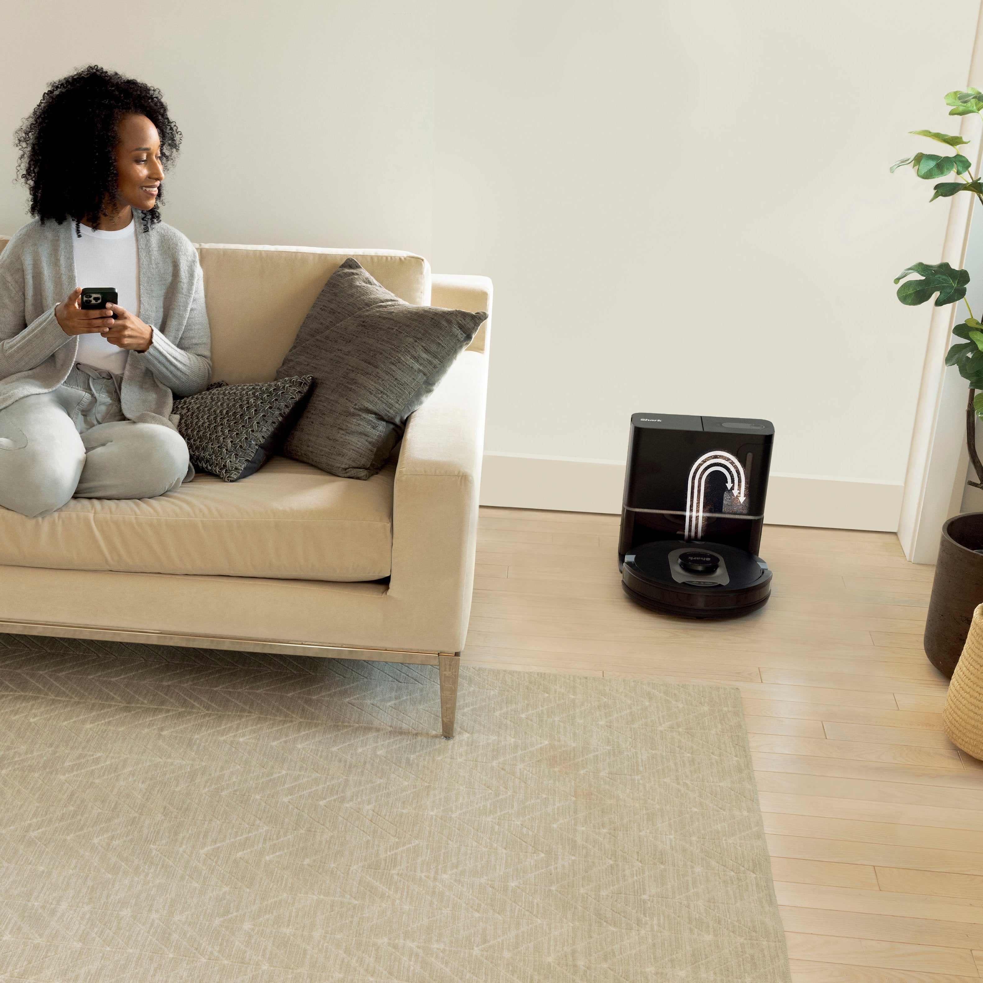 Shark - AI Ultra Robot Vacuum with Matrix Clean, Home Mapping, HEPA Bagless Self Empty Base, WiFI Connected - Black