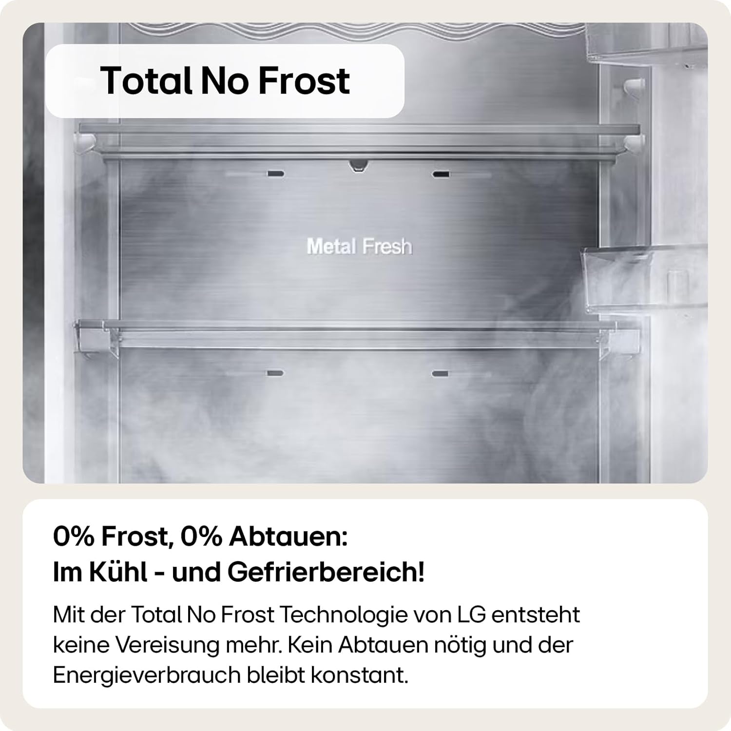 LG GBP62DSNCN1, Klasse C, 384 L, Kühl-/ Gefrierkombination, Frische Features, Kühlschrank mit Gefrierfach und Innendisplay, DoorCooling+, LINEARCooling, 59,5 x 203 x 67,5 cm ꟷ Dark Graphite