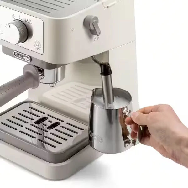 DeLonghi Stilosa Espresso Coffee Machine - Cream | EC260.CR