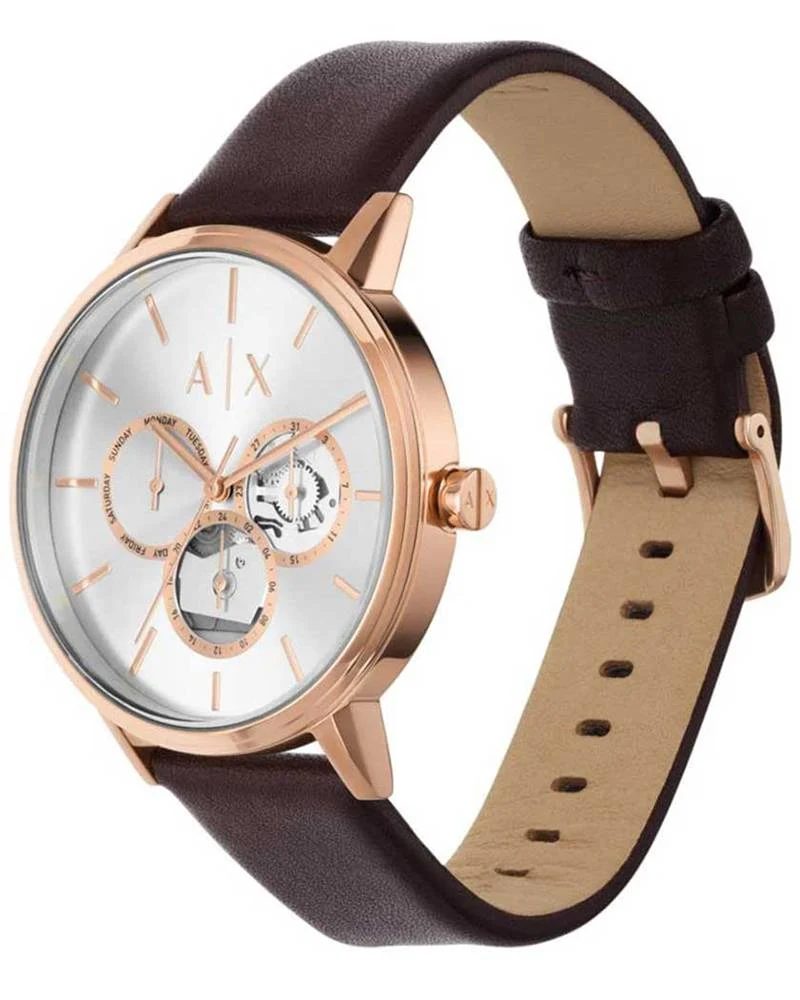 Armani Exchange Cayde Multifunction Brown Leather Men's Watch - AX2756
