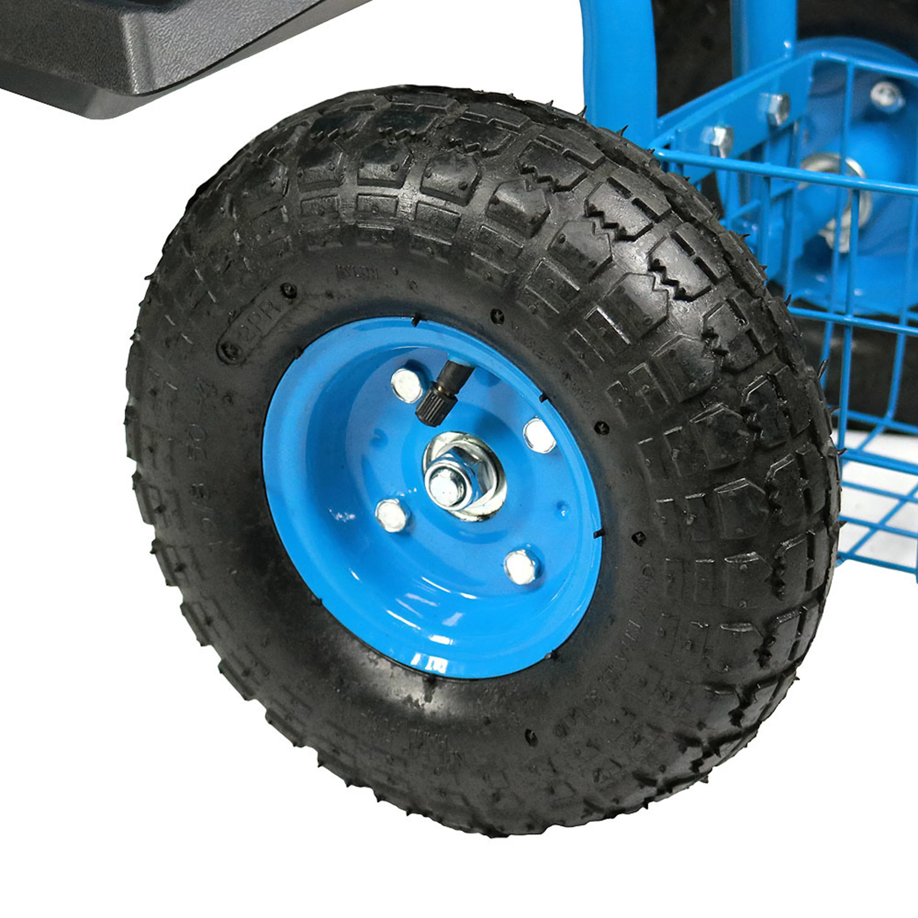2025 Carrito de Jardín Rodante Sunnydaze con Asiento Giratorio y Manillar de Dirección