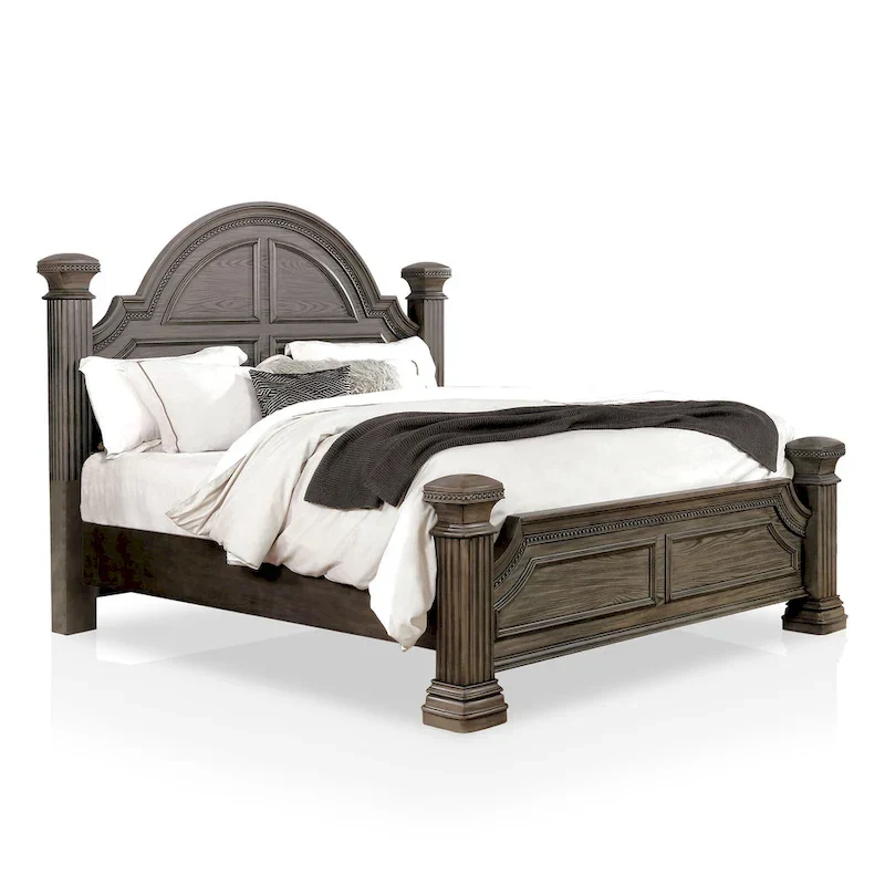 Stroh Traditional Wood 3-piece Poster Bedroom Set with USB by Furniture of America
