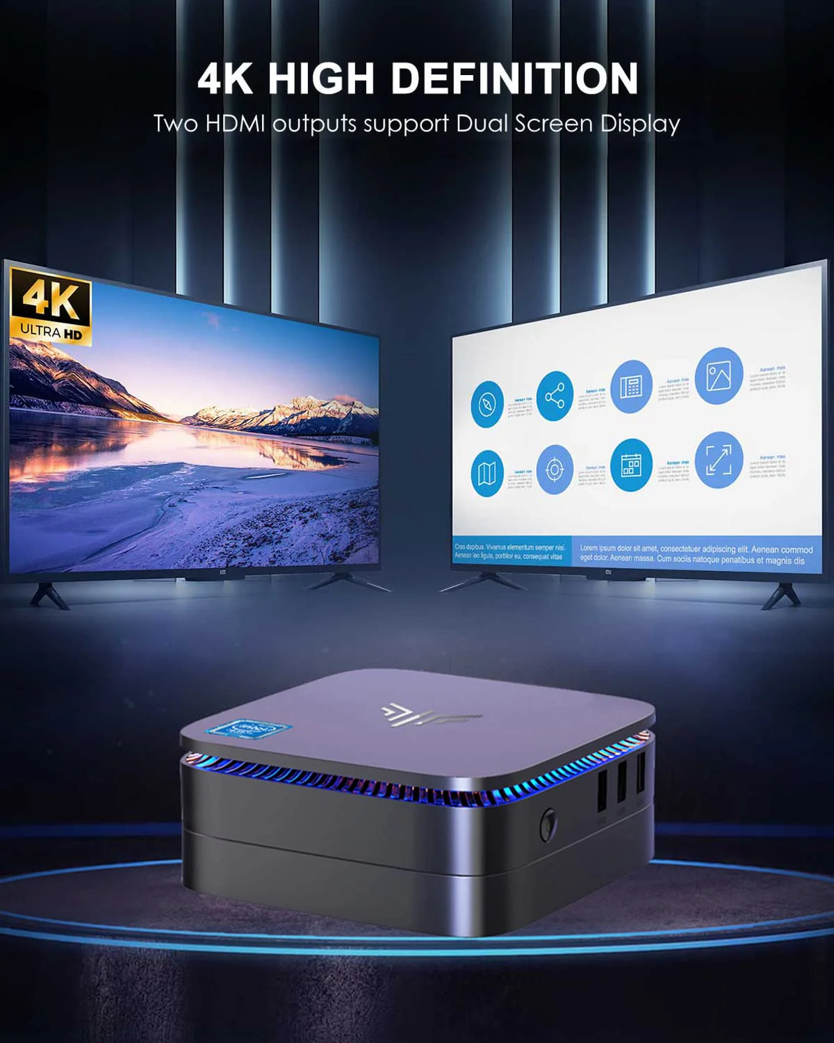 Kamrui Mini PC AK1 Pro 12GB RAM 256GB SSD