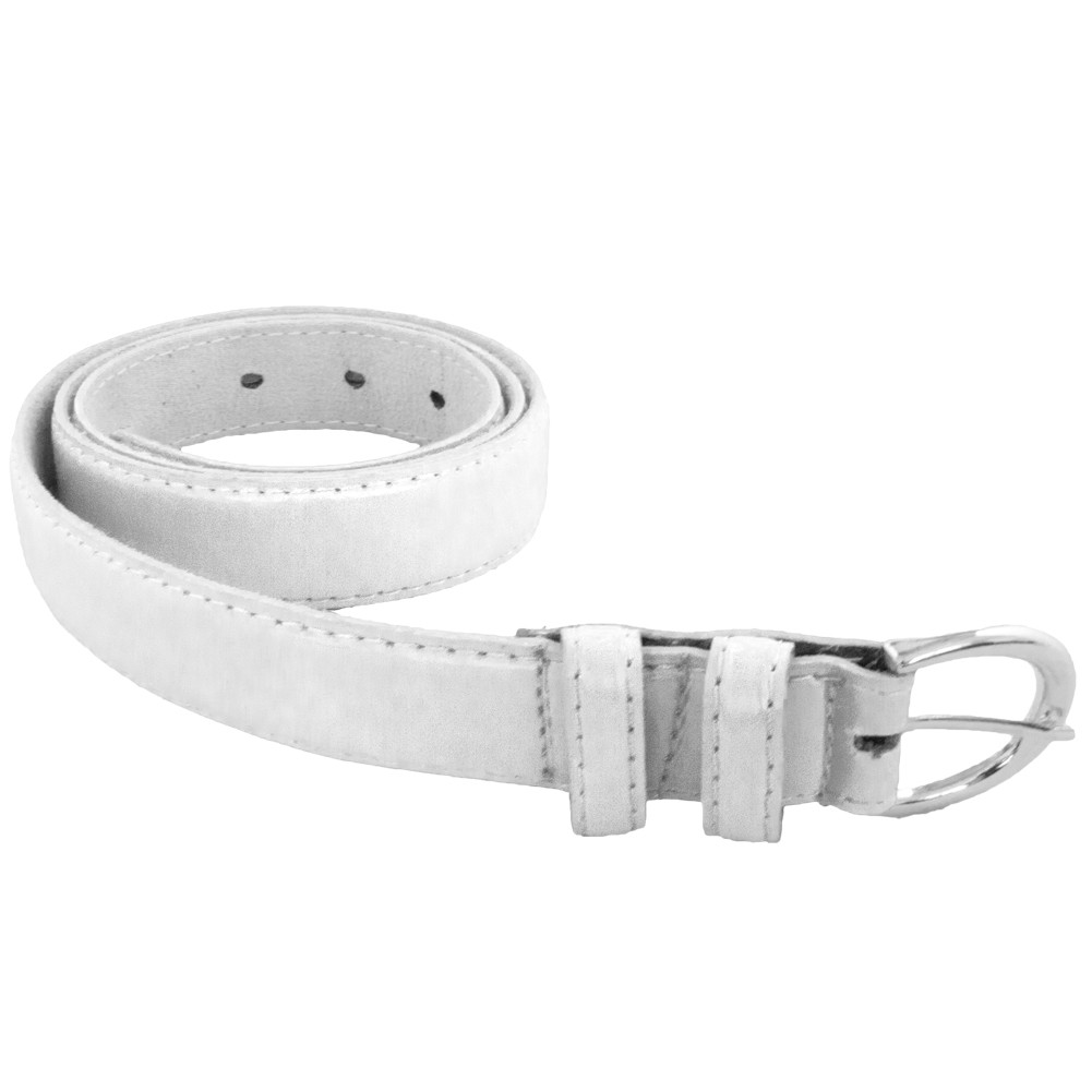12 PACK White 1 Inch Skinny Belts Mix Sizes 2564A
