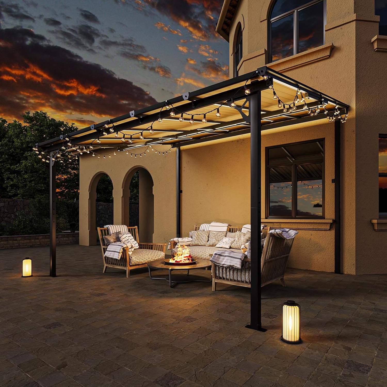 Polycarbonate Wall Mounted Lean To Gazebo