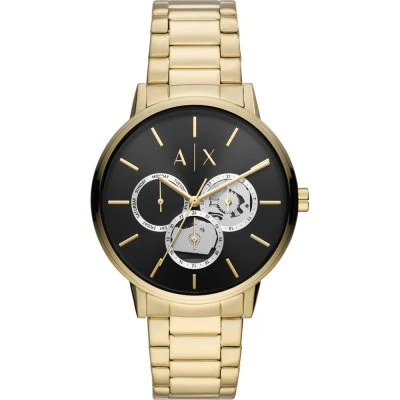 Armani Exchange Cayde Chronograph Black Dial Gold Steel Strap AX2747