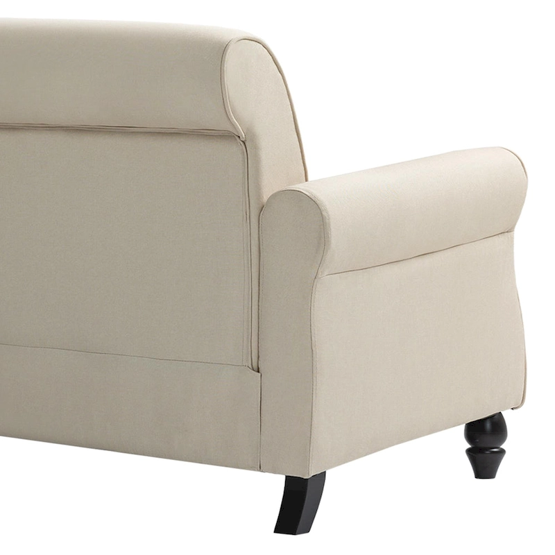 73 Sofa with Nailhead Trim Rolled Arms