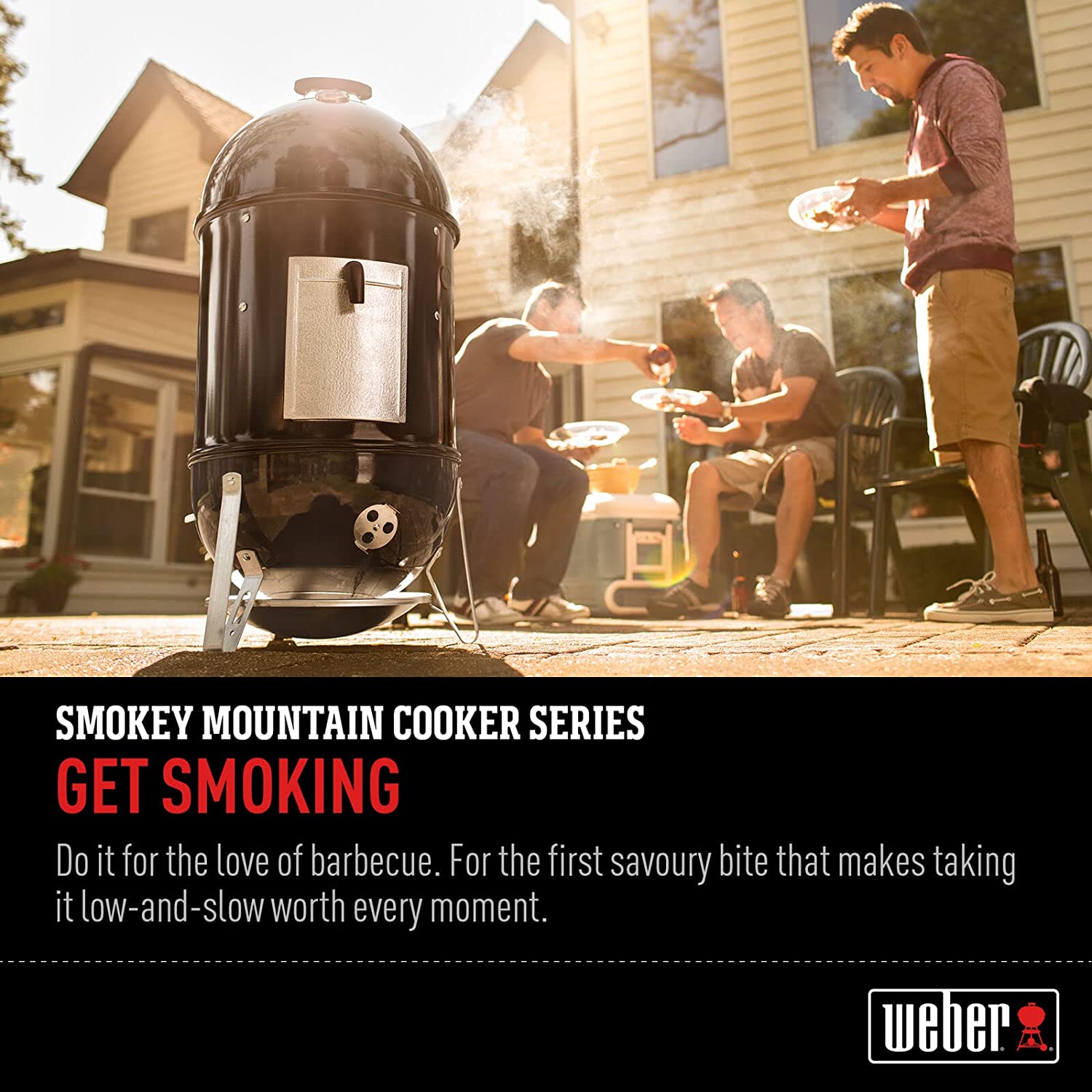 14-inch Smokey Mountain Cooker, Charcoal Smoker,Black
