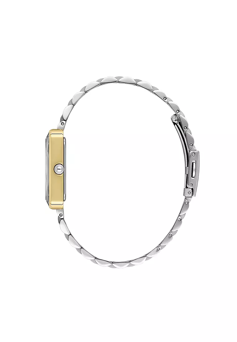 Daniel Klein Premium Rectangular Two Tone Watch - DK.1.13875-5