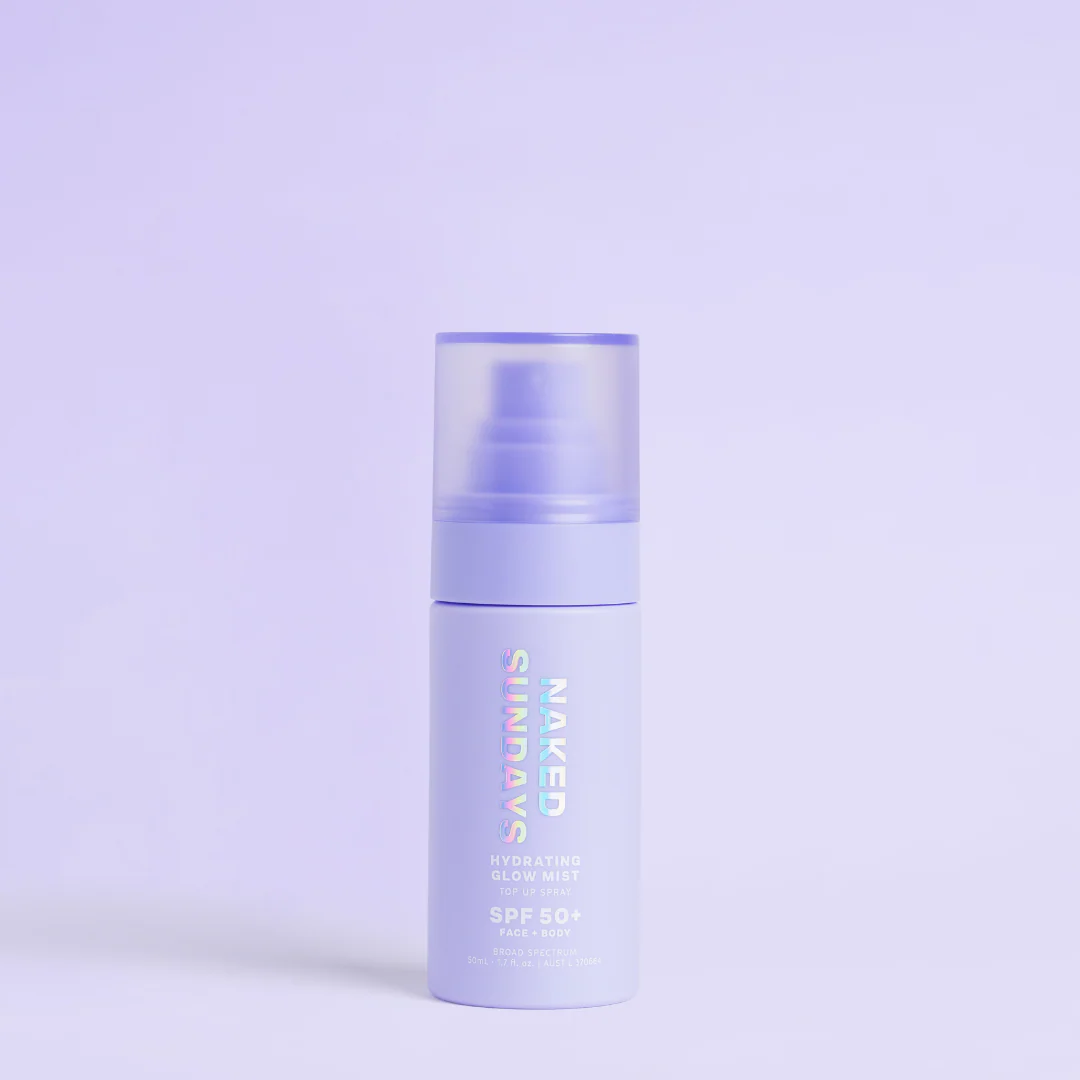 SPF50+ Hydrating Glow Face Mist Top Up Spray - Travel