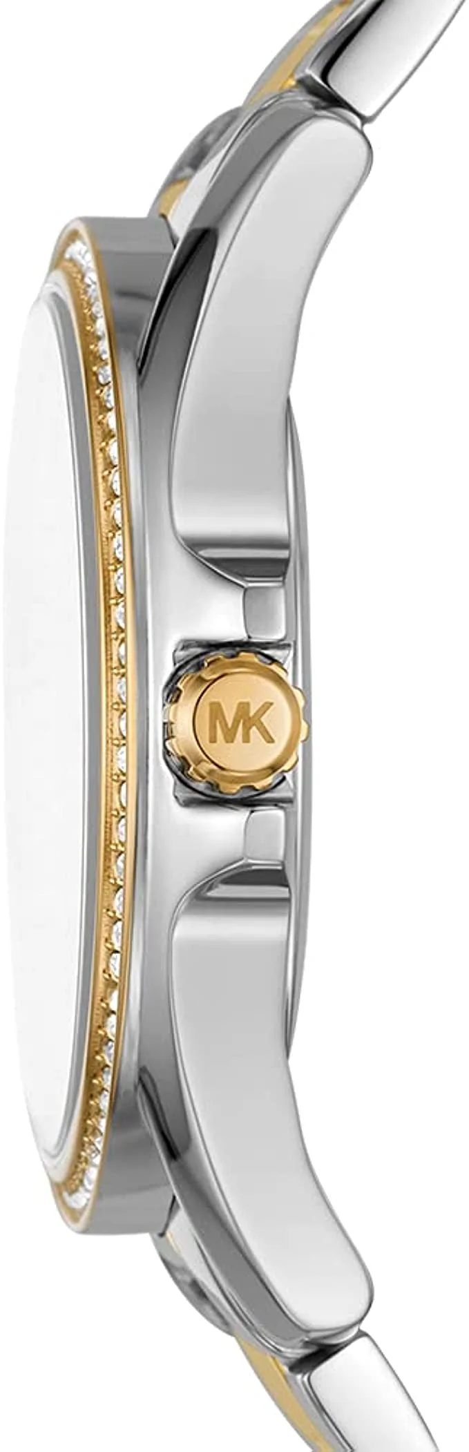 Michael Kors Kacie Three Hand Silver Dial Two Tone Steel Strap Watch for Women MK6931
