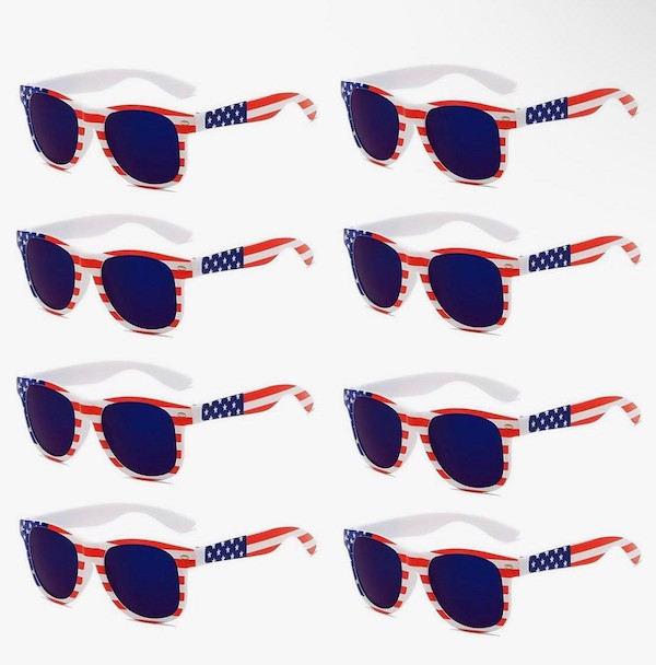 American Flag Sunglasses | Iconic 80's Style | Bulk Adult WS1061D