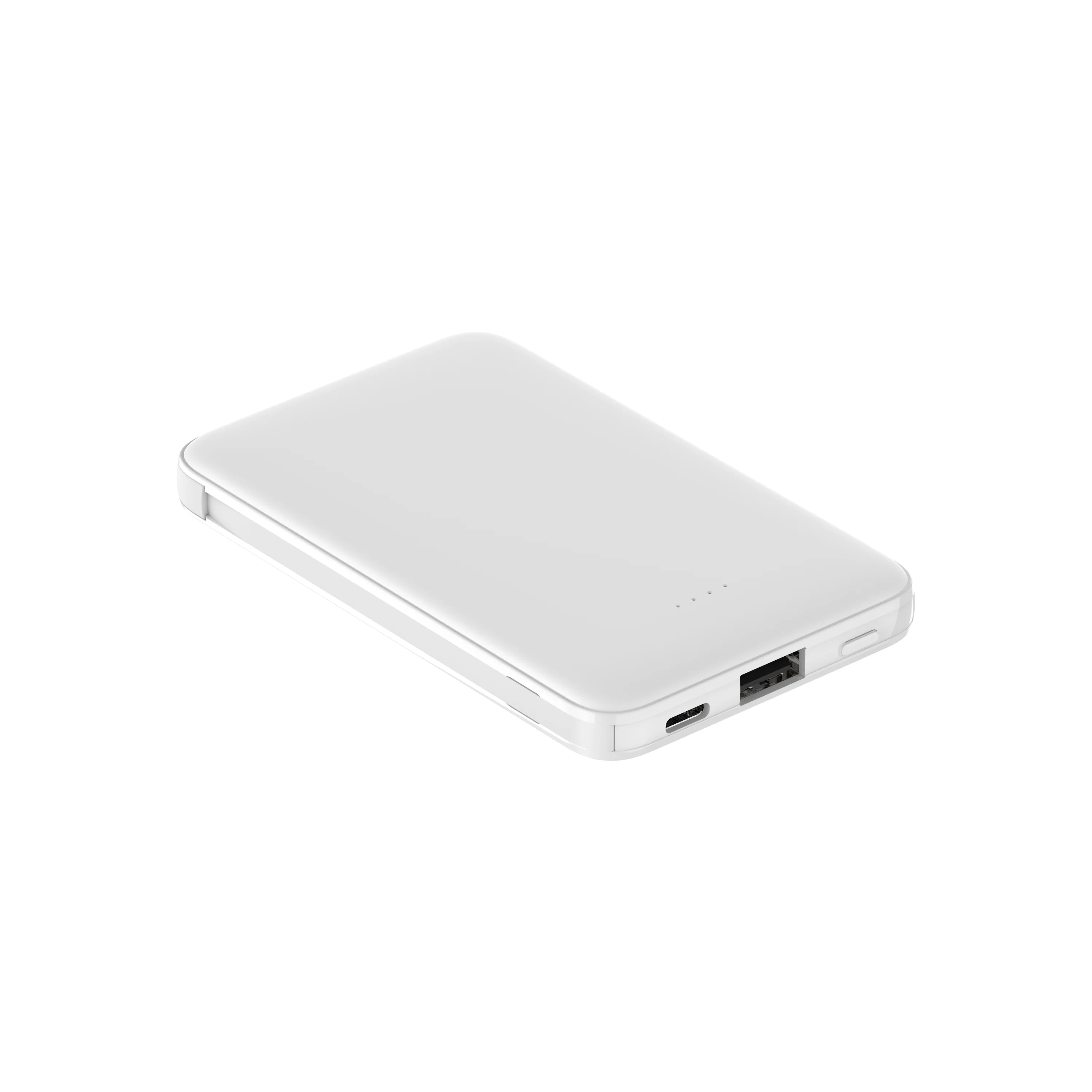 Powerbank mit integriertem USB-C & Lightning Kabel  5000 mAh �C Zusatzakku mit USB-A/USB-C Anschluss