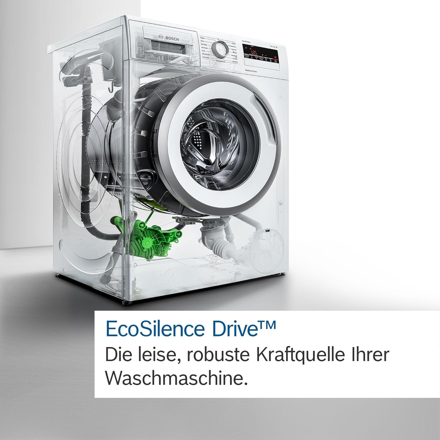 Bosch WGE02420, Serie 2, Frontlader Waschmaschine, 7 kg, 1400 UpM, SpeedPerfect, Maximale Energie- und Wasserersparnis, Nachlegefunktion, besonders hygienisch, AquaStop