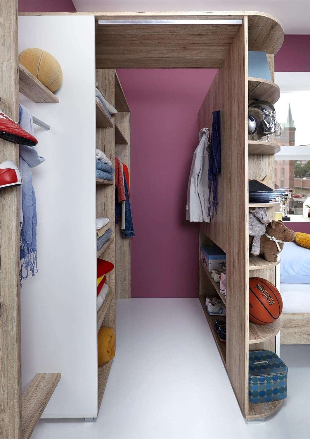 möbelando Eck-Kleiderschrank Schrank begehbarer Kleiderschrank Schlafzimmmer Canton II