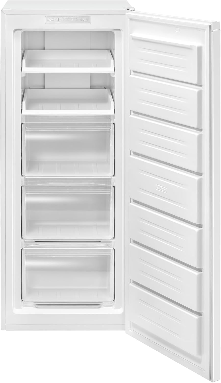 Clatronic® Gefrierschrank Nofrost | Energieklasse C | 143cm | Tiefkühlschrank | MultiAirflow | leise 39dB | bis zu -18°C | Türanschlag wechselbar | 161L Freezer | Gefrierschrank gross GS 200 weiß