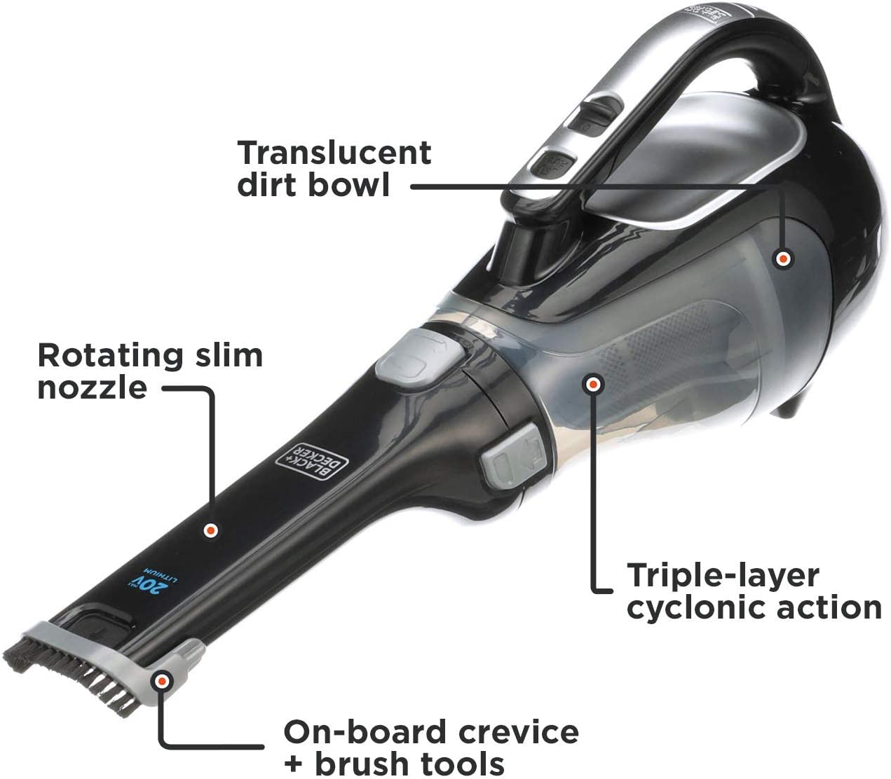20V Lithium Compact Hand VAC, BDH2000L